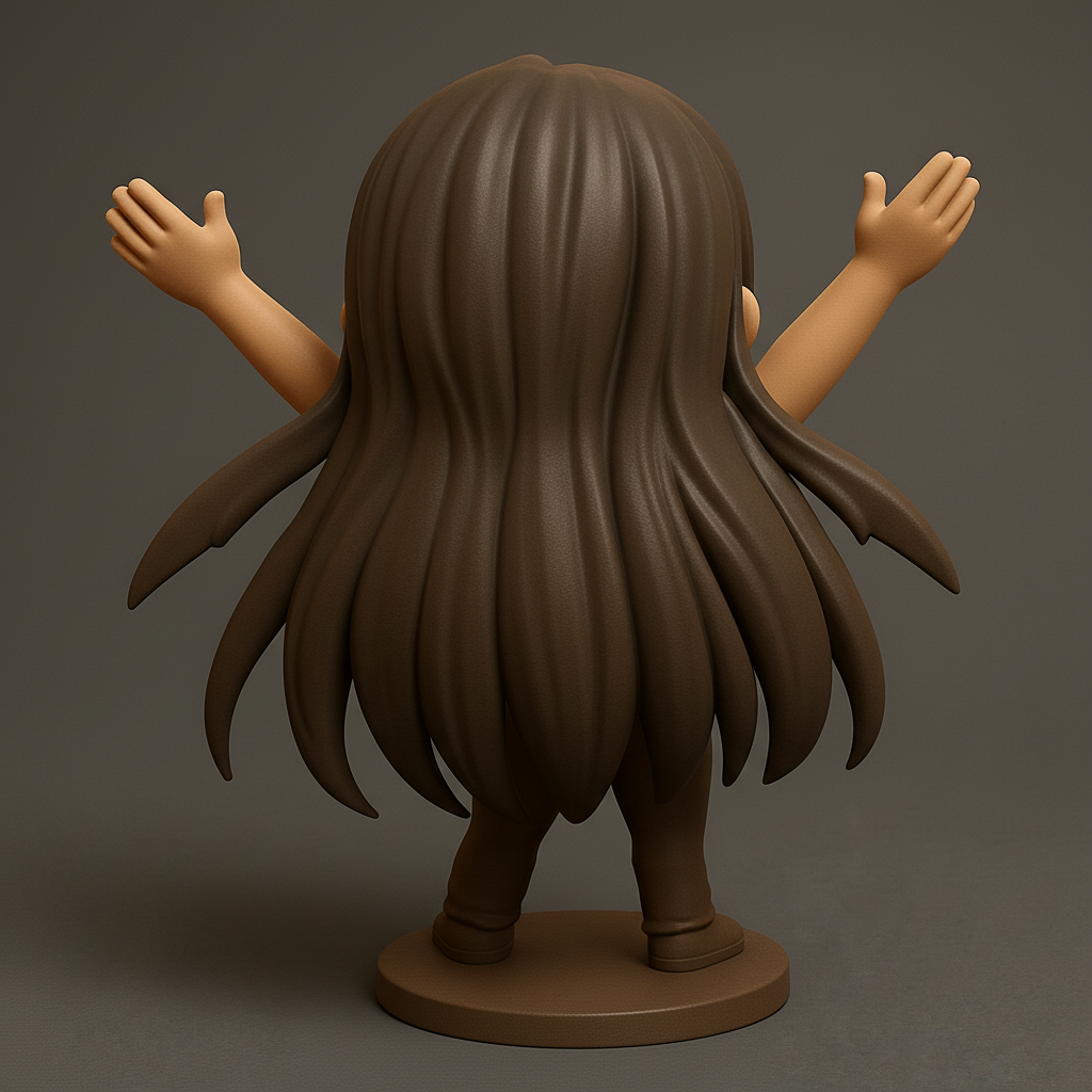 silhouette 3d printer maker-3d portrait printing_Chibi Happiness Figurine: Spread the Joy!