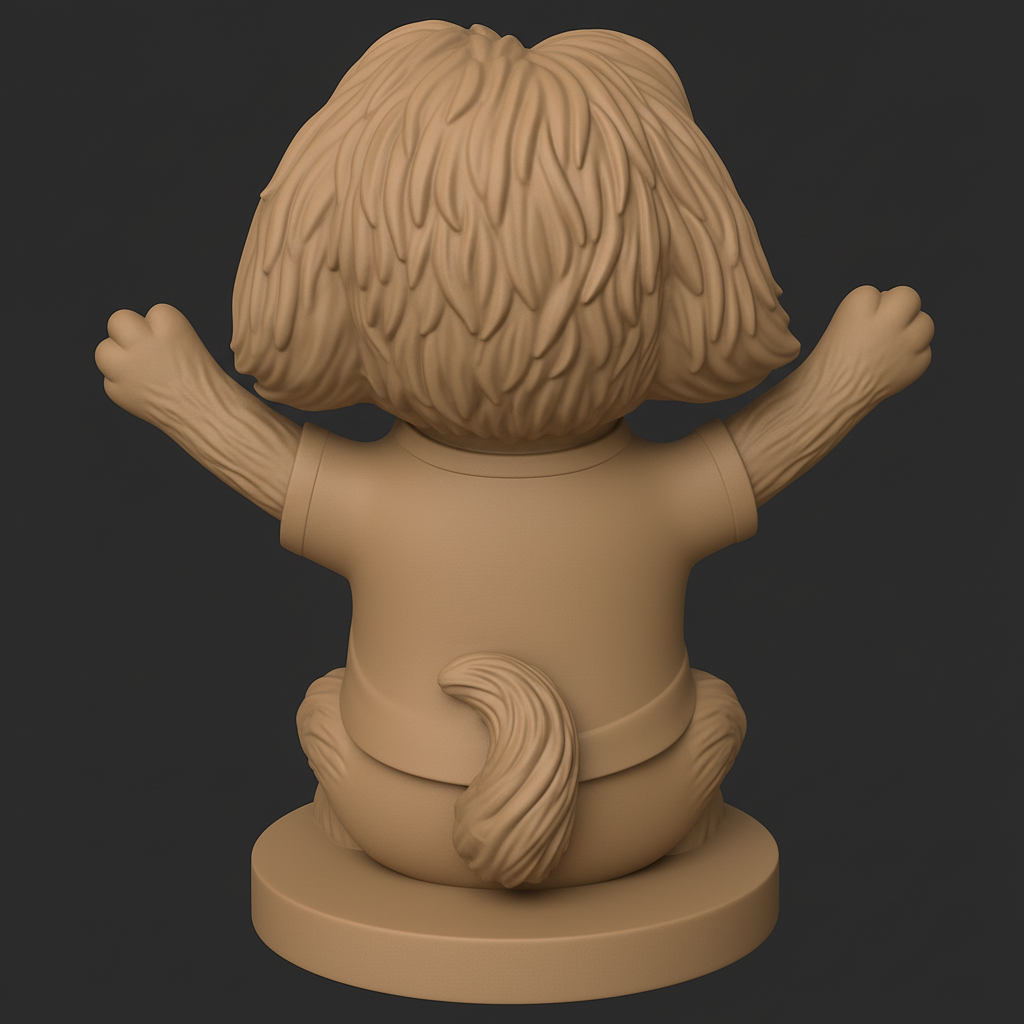 face to 3d model ai-3D portrait printing from photo_Cheering Racing Dog Mascot - Perfect for Sports Fans!