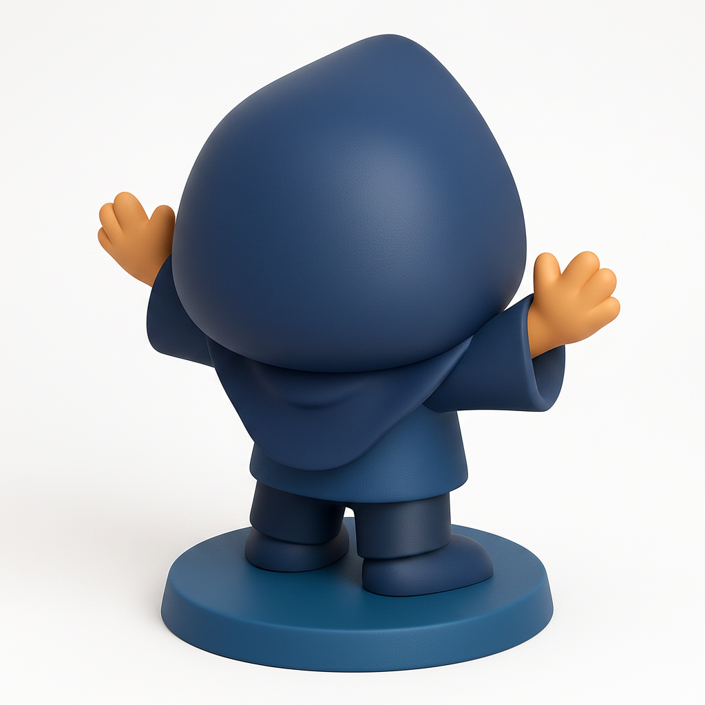 face anatomy 3d model-create 3d face model from photo_Joyful Hooded Hugger: A Cute Desk Pal!