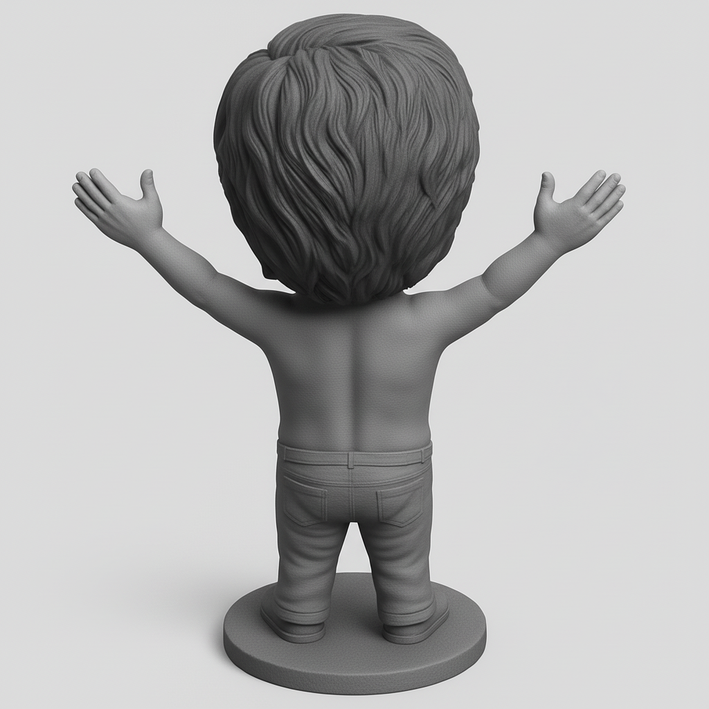 silhouette 3d printer maker-3d portrait printing_Joyful Embrace Bobblehead Figurine