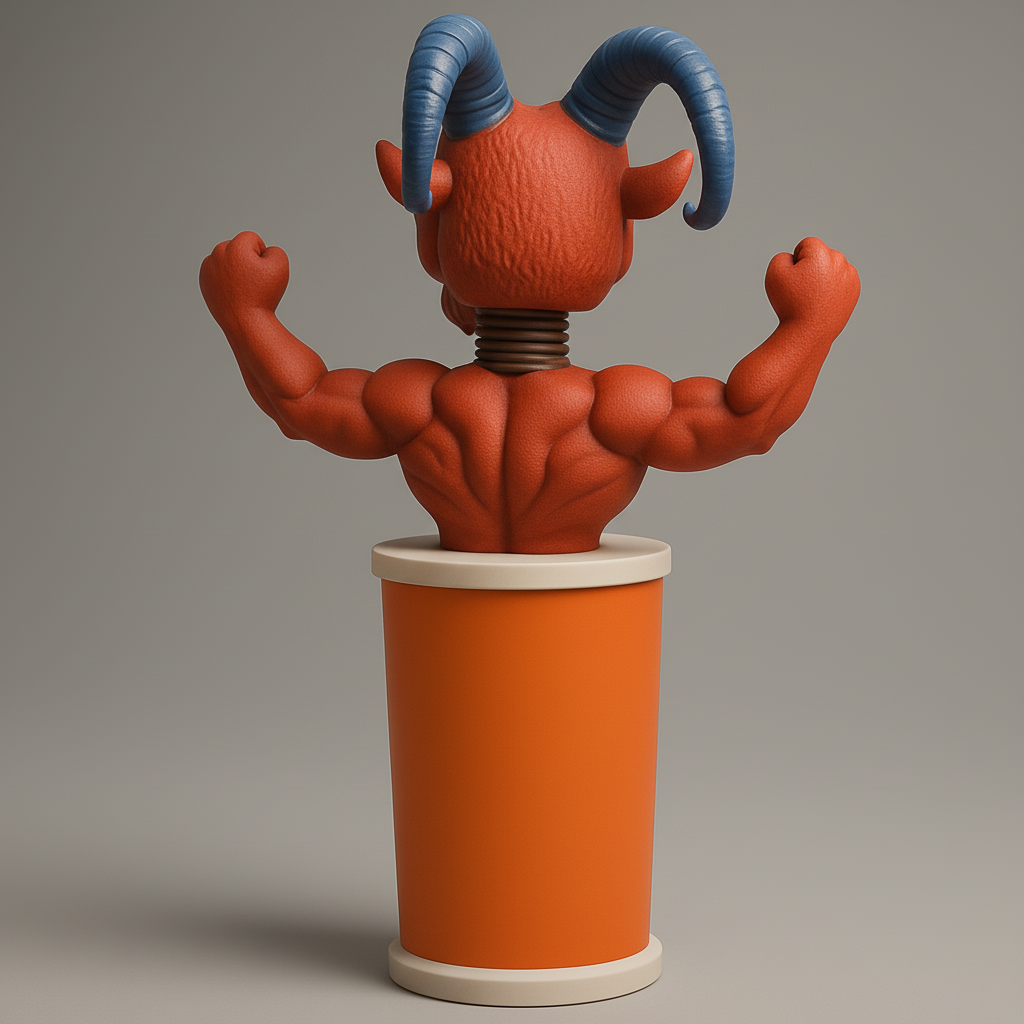 face anatomy 3d model-create 3d face model from photo_Musclebound Goat Trophy for Fitness Lovers