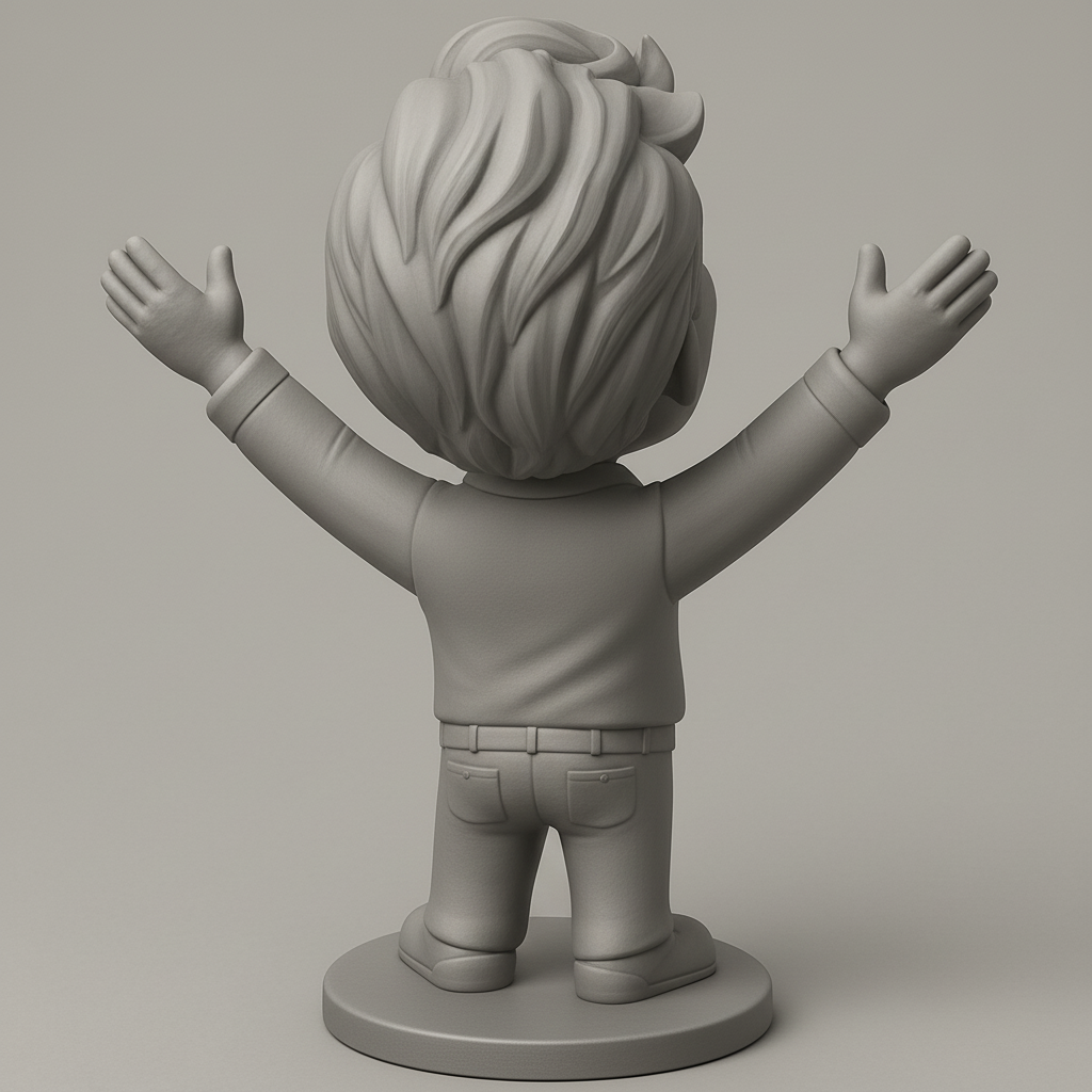 face anatomy 3d model-create 3d face model from photo_Spread Happiness: Joyful Pose Figurine