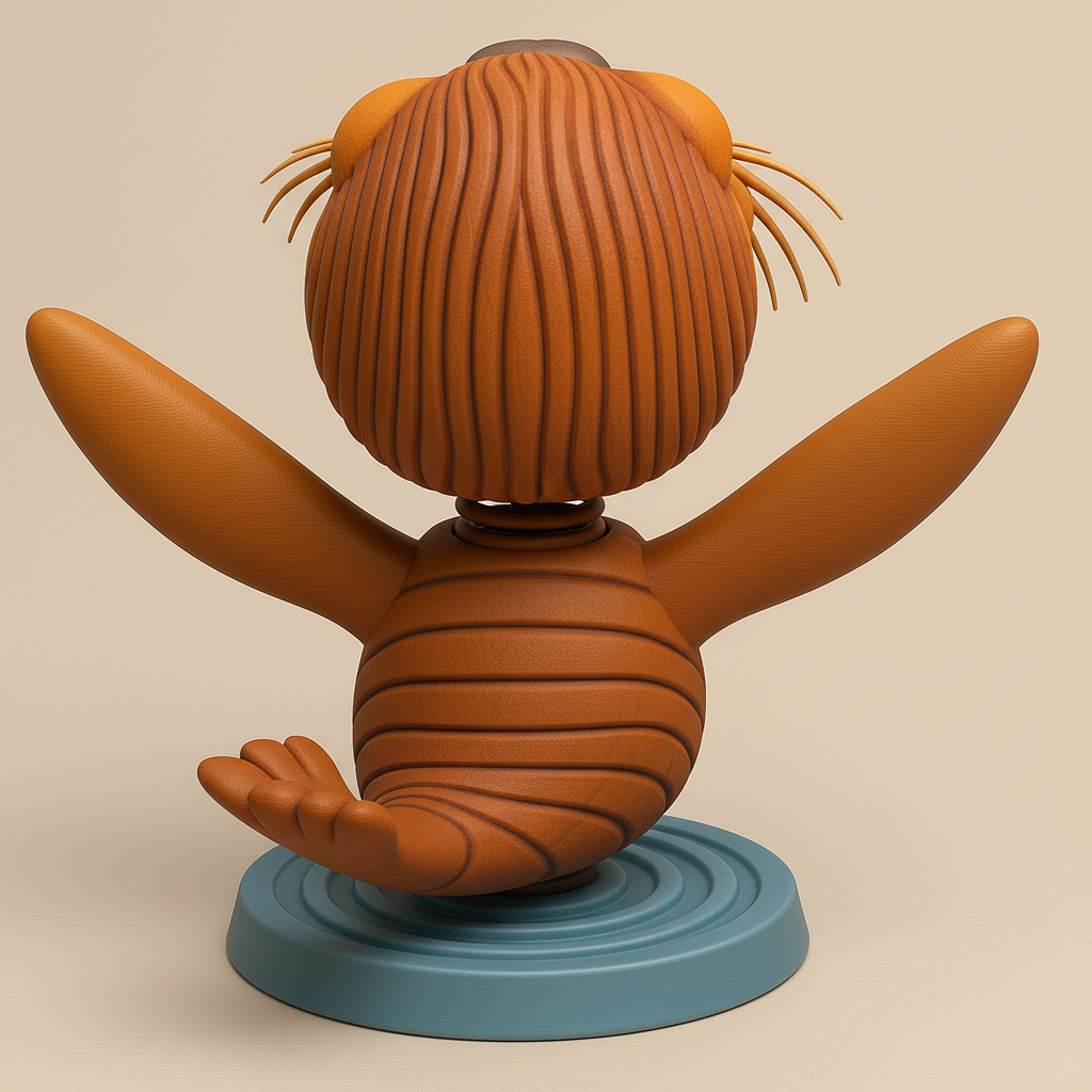 face anatomy 3d model-create 3d face model from photo_Joyful Walrus Figurine for 3D Printing