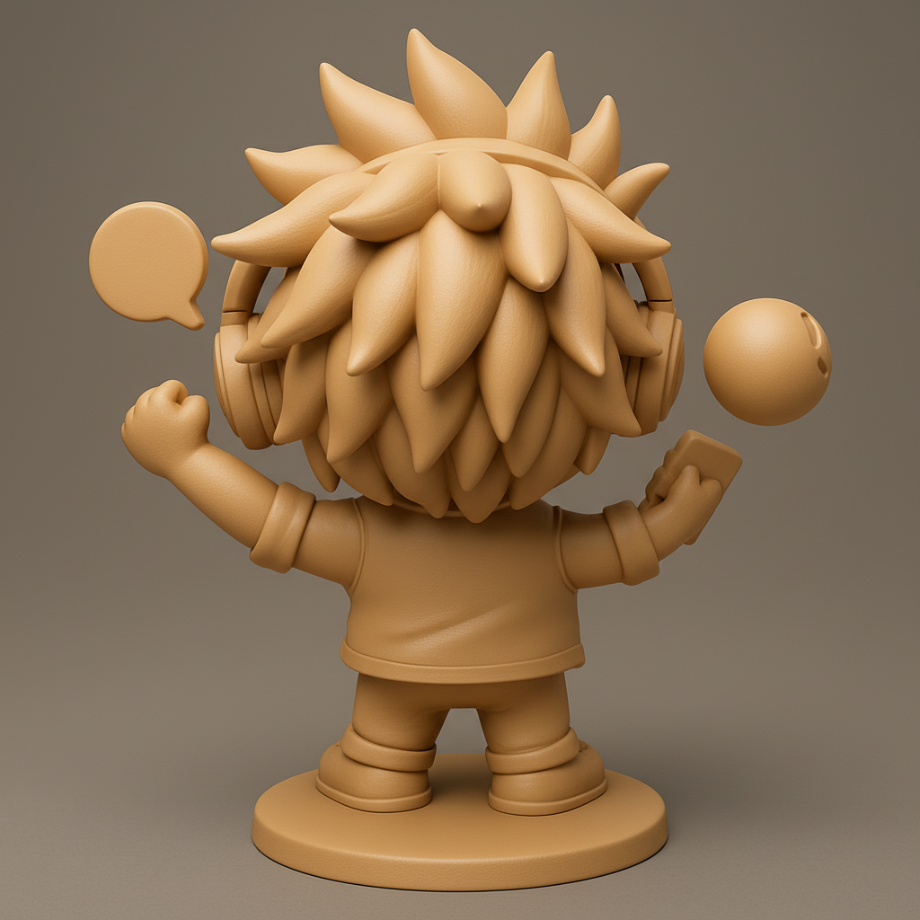 face anatomy 3d model-create 3d face model from photo_Idea Kid Chibi: Joyful Tech & Inspiration Figurine