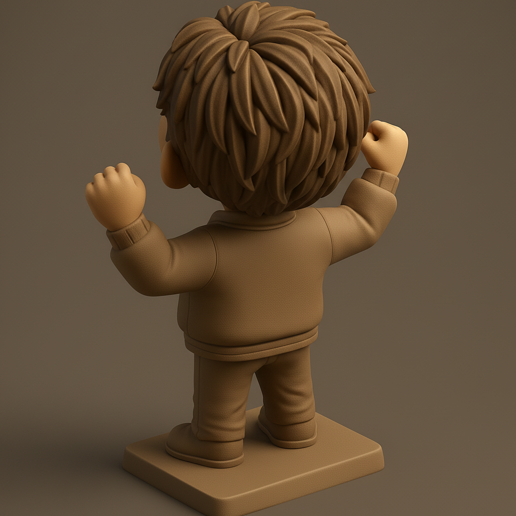 silhouette 3d printer maker-3d portrait printing_Victory Pose Boy: Inspire & Motivate