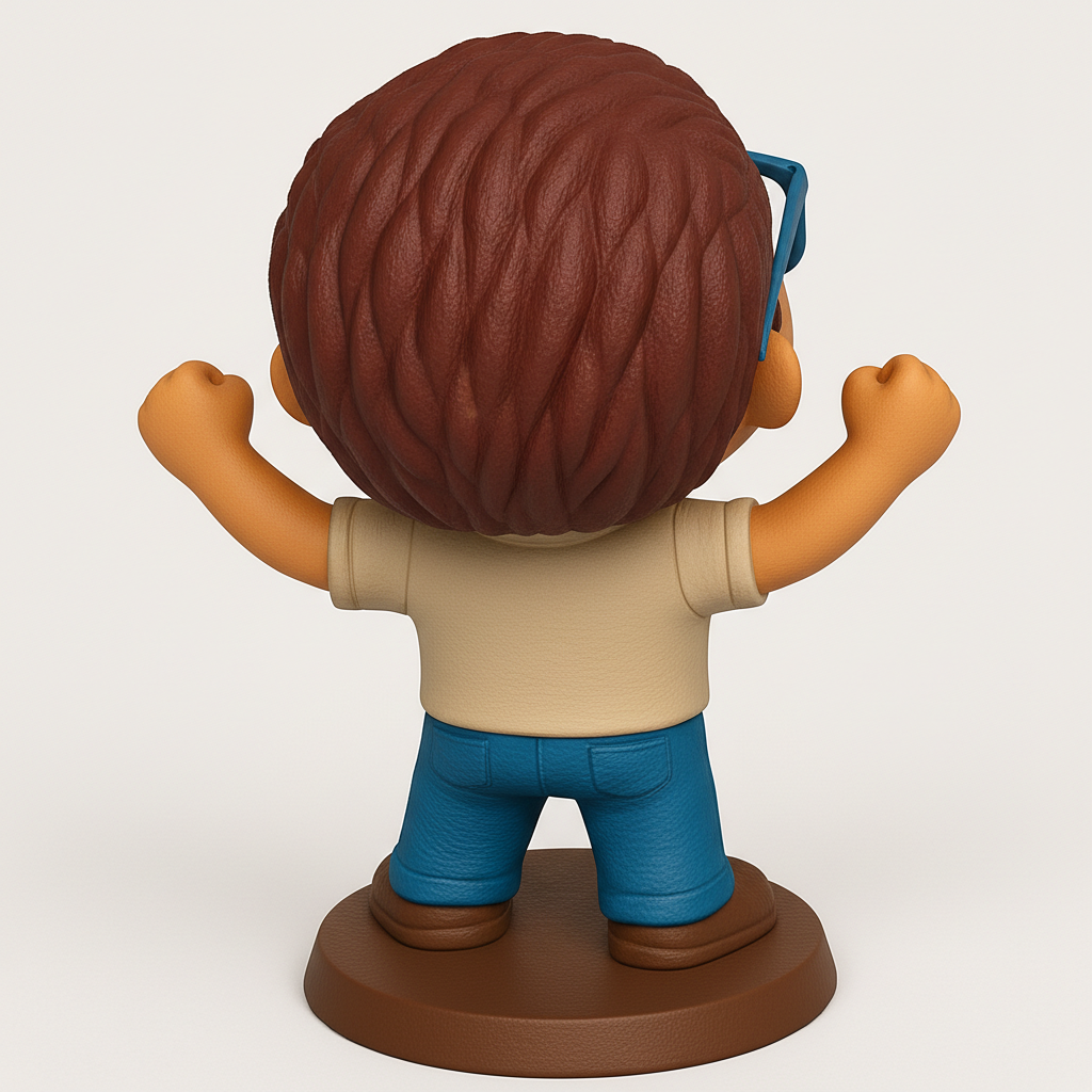 face to 3d model ai-3D portrait printing from photo_Happy Nerd Success Trophy - Inspire & Display!