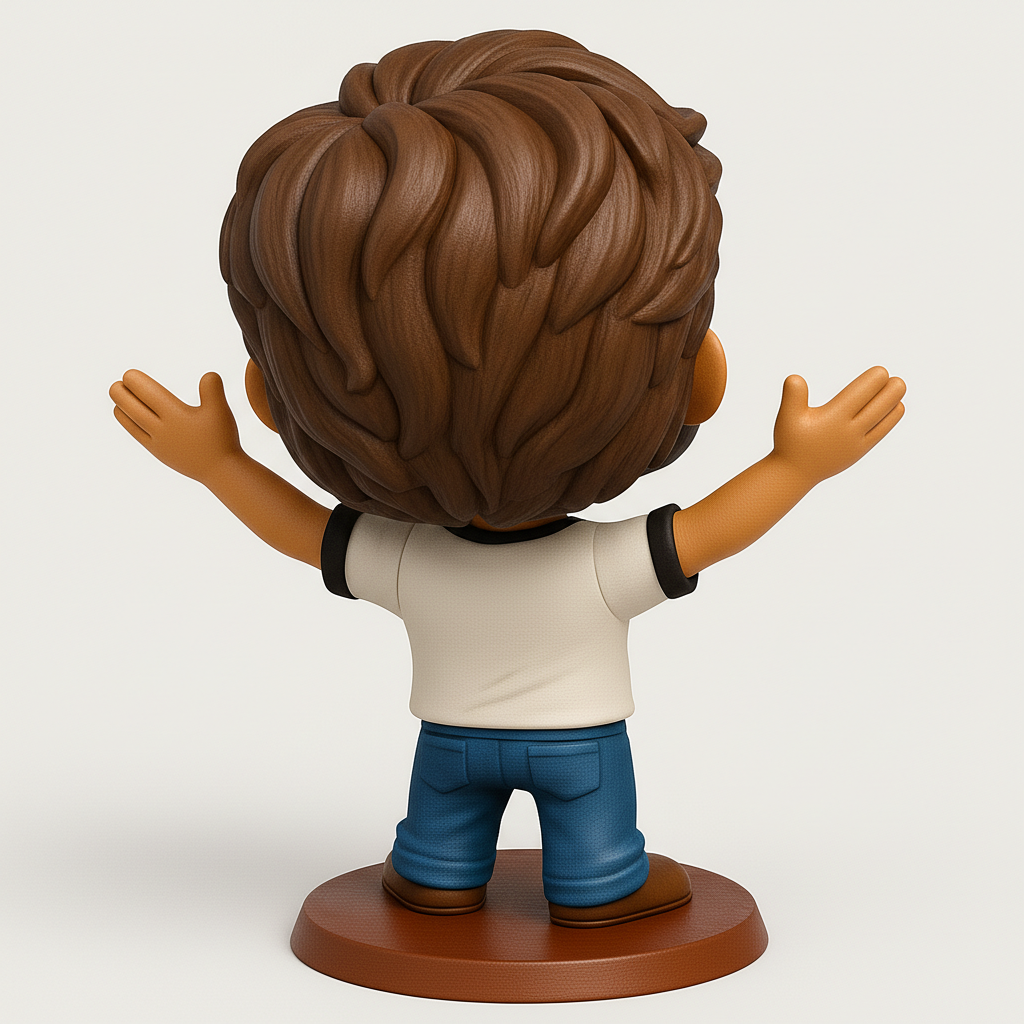 face anatomy 3d model-create 3d face model from photo_Friendly Bearded Man Figurine - Funko Style Collectible