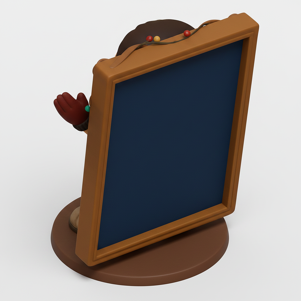 face to 3d model ai-3D portrait printing from photo_Joyful Explorer Figurine: A Charming Desktop Buddy