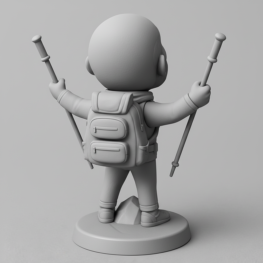 face anatomy 3d model-create 3d face model from photo_Triumphant Hiker - Celebrate Every Summit!