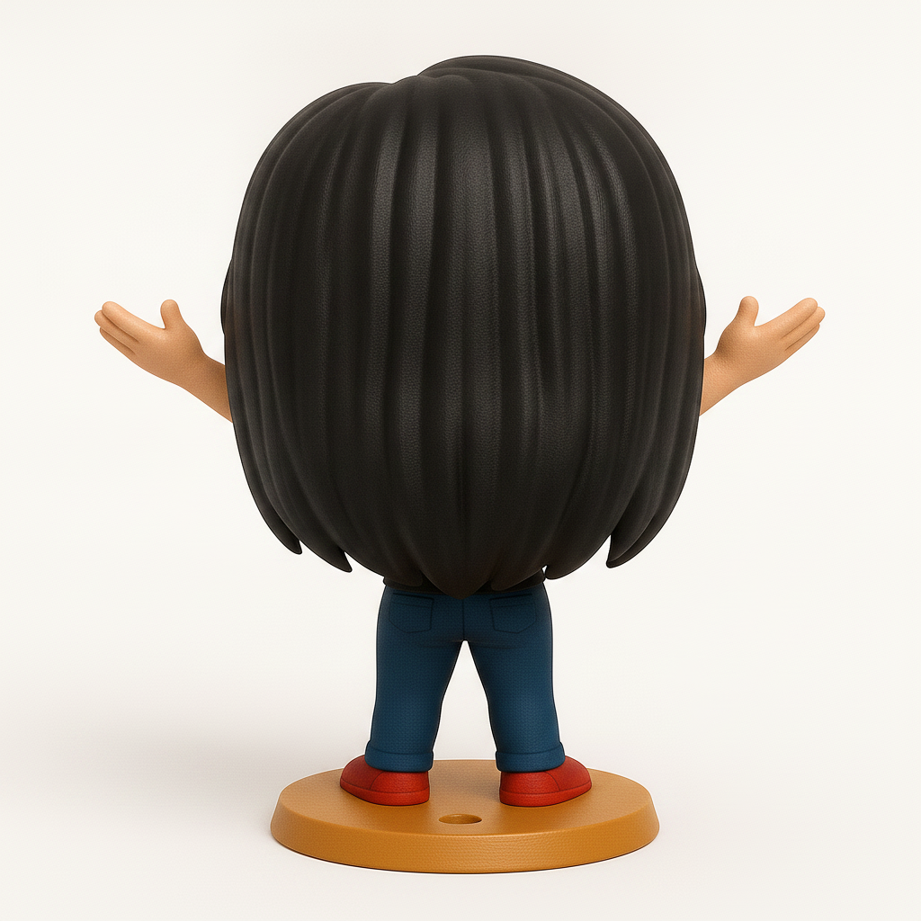 face to 3d model ai-3D portrait printing from photo_Cheery Funko-Style Girl Figure - Easy FDM Print!