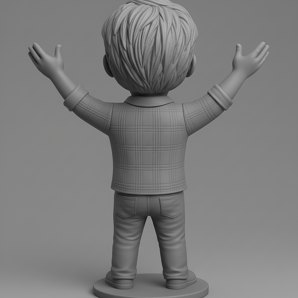 face anatomy 3d model-create 3d face model from photo_Cheerful Character with Outstretched Arms