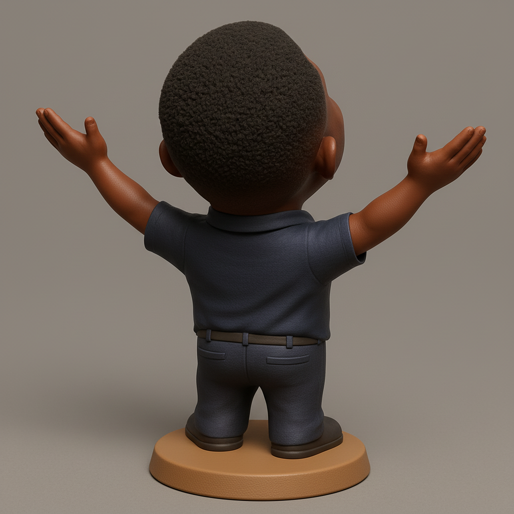 face anatomy 3d model-create 3d face model from photo_Uplifting Bobblehead: A Print of Pure Joy!