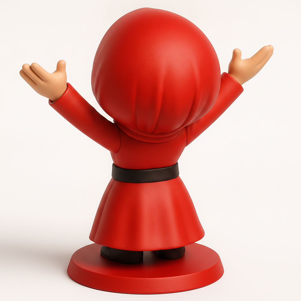 face to 3d model ai-3D portrait printing from photo_Joyful Hijabi Figurine - Spread Smiles & Decorate!