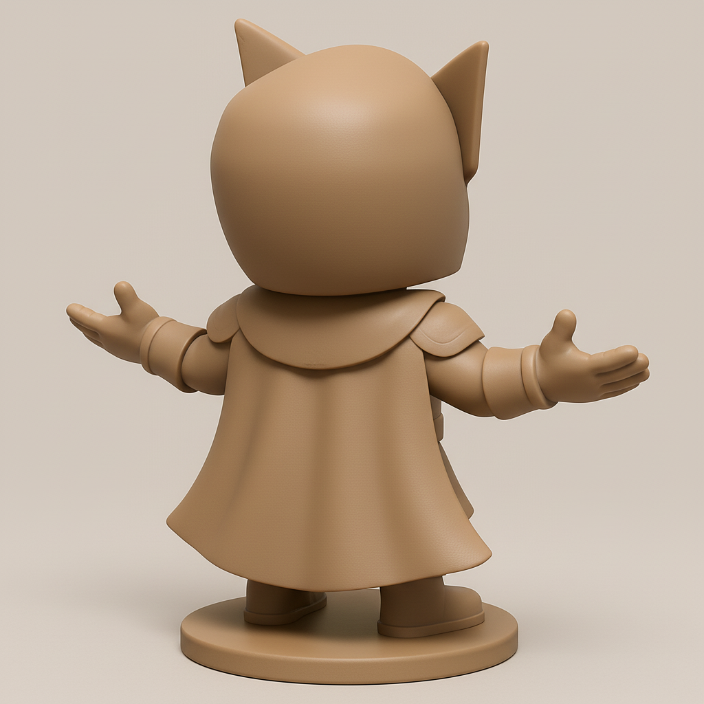 silhouette 3d printer maker-3d portrait printing_Chibi Warrior: Bring Joy with this Easy-Print Figure!