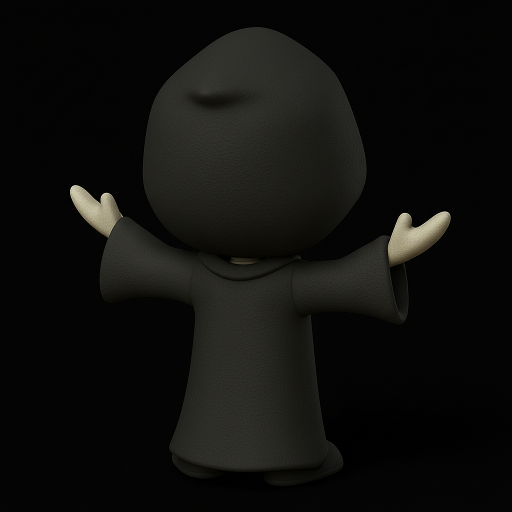 face to 3d model ai-3D portrait printing from photo_Friendly Chibi Reaper! Spooky Cute Halloween Decor