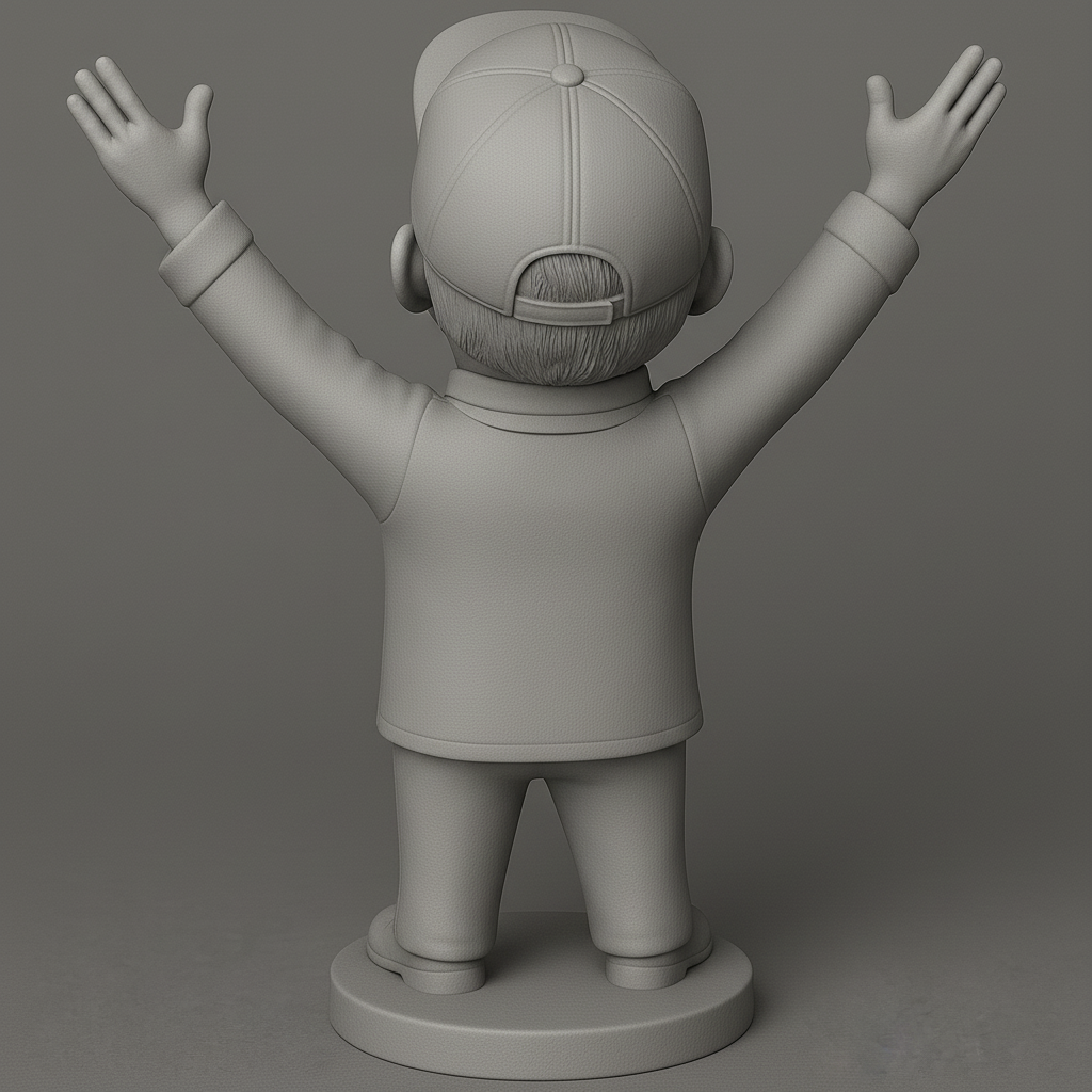 silhouette 3d printer maker-3d portrait printing_Cheerful Chef Figurine for Your Decor