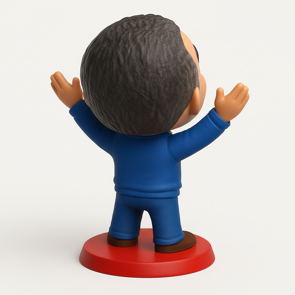 face anatomy 3d model-create 3d face model from photo_Smiling Enthusiast Desk Buddy Figurine