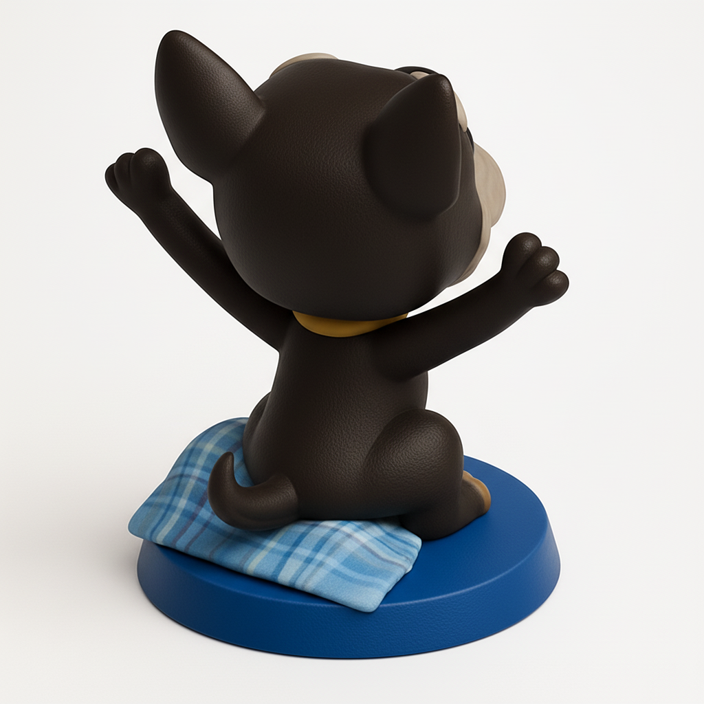 face to 3d model ai-3D portrait printing from photo_Waving Doggo Pal - Print Your Own Joyful Desk Decor!