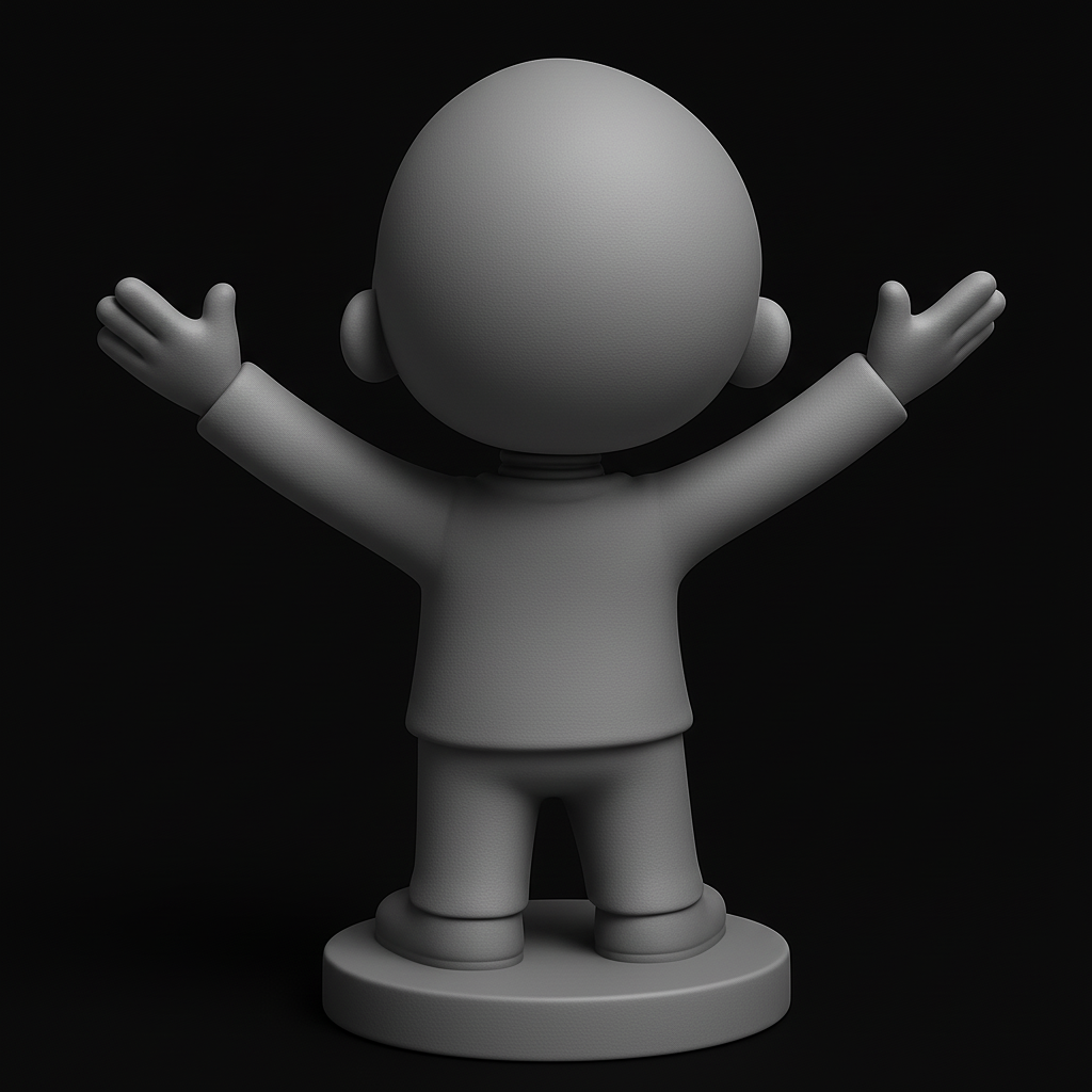 face to 3d model ai-3D portrait printing from photo_Cheerful Hug Character - Spread Joy & Positivity!