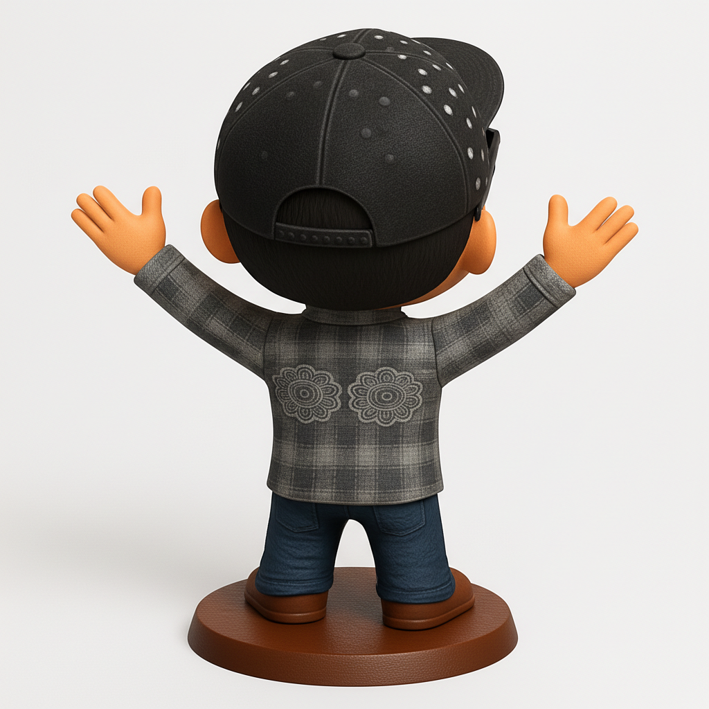 face anatomy 3d model-create 3d face model from photo_Vibrant Cartoon Figurine: crypto Amin