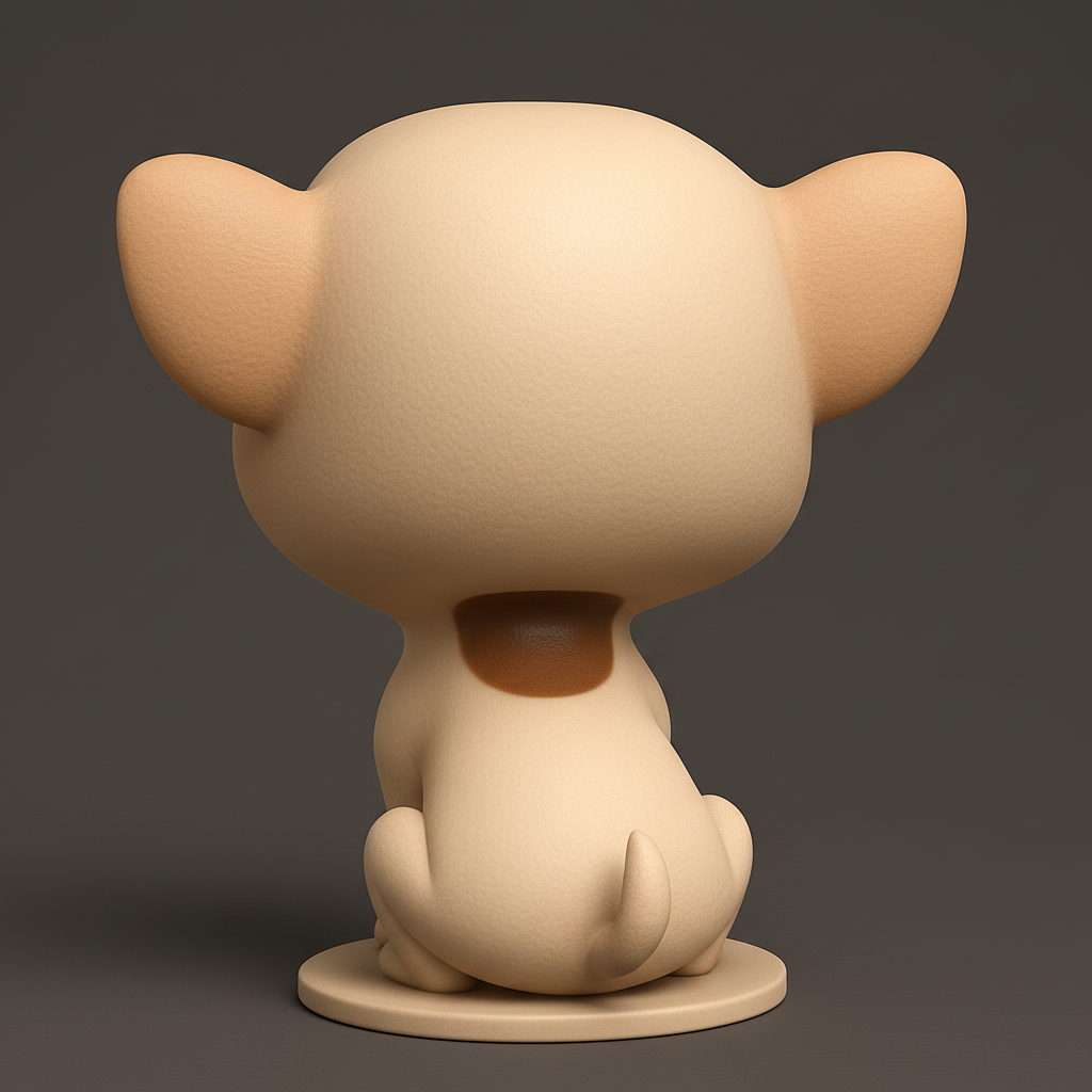 face anatomy 3d model-create 3d face model from photo_Happy Chihuahua Buddy 3D Print - Instant Smile Giver!