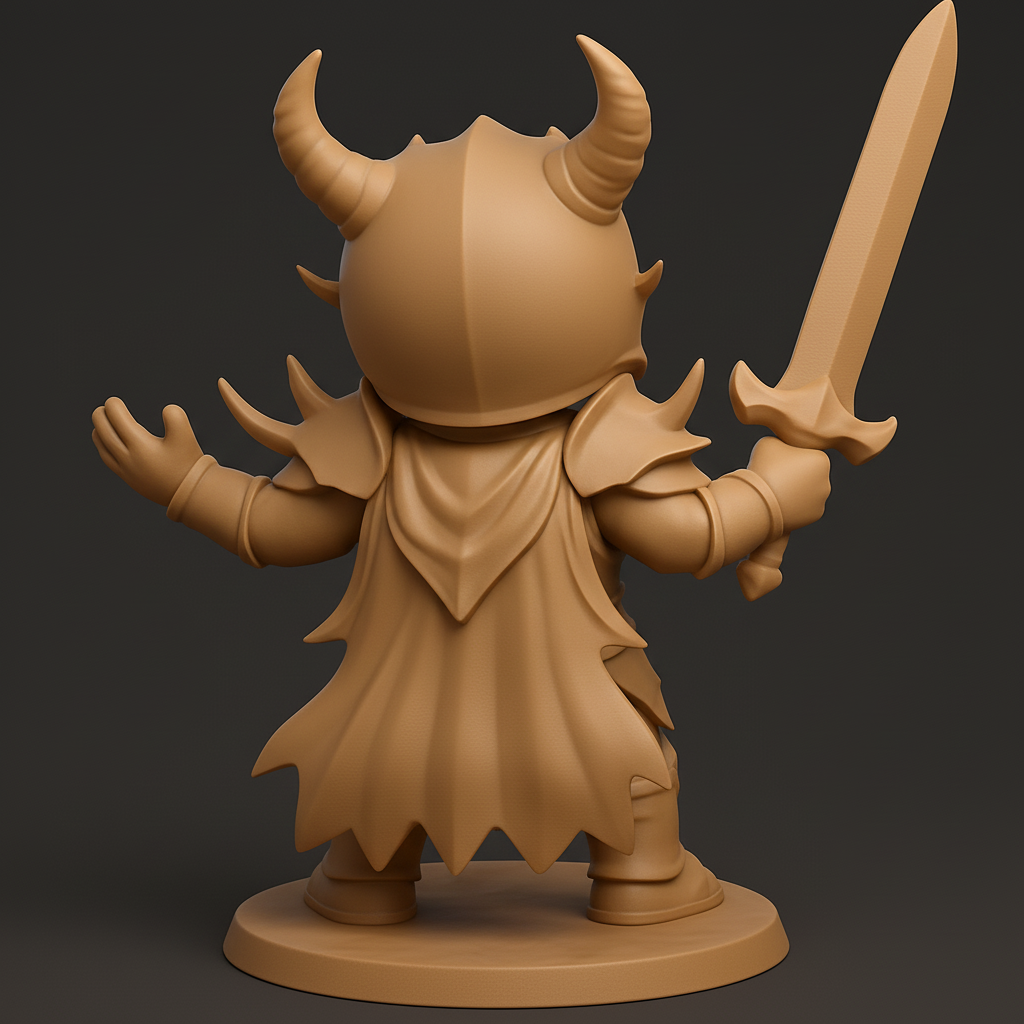 silhouette 3d printer maker-3d portrait printing_scary dark night: Heroic Fantasy Mini