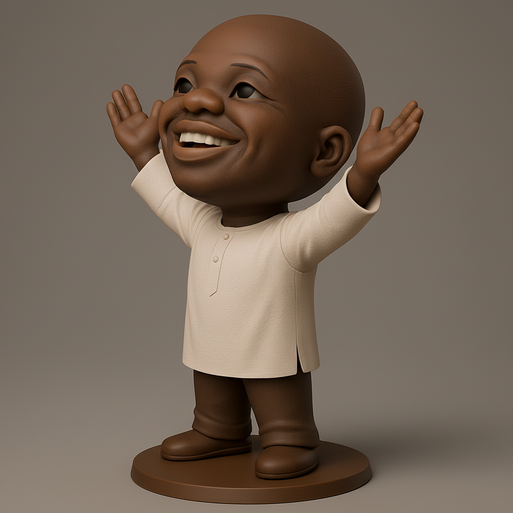 face anatomy 3d model-create 3d face model from photo_Joyful Celebration Figure - Happy Desk Companion 3D Print