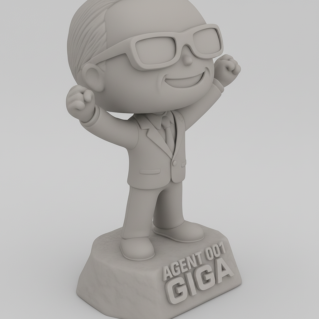 face anatomy 3d model-create 3d face model from photo_Agent Giga 001: Your Desktop's New Cheerleader!