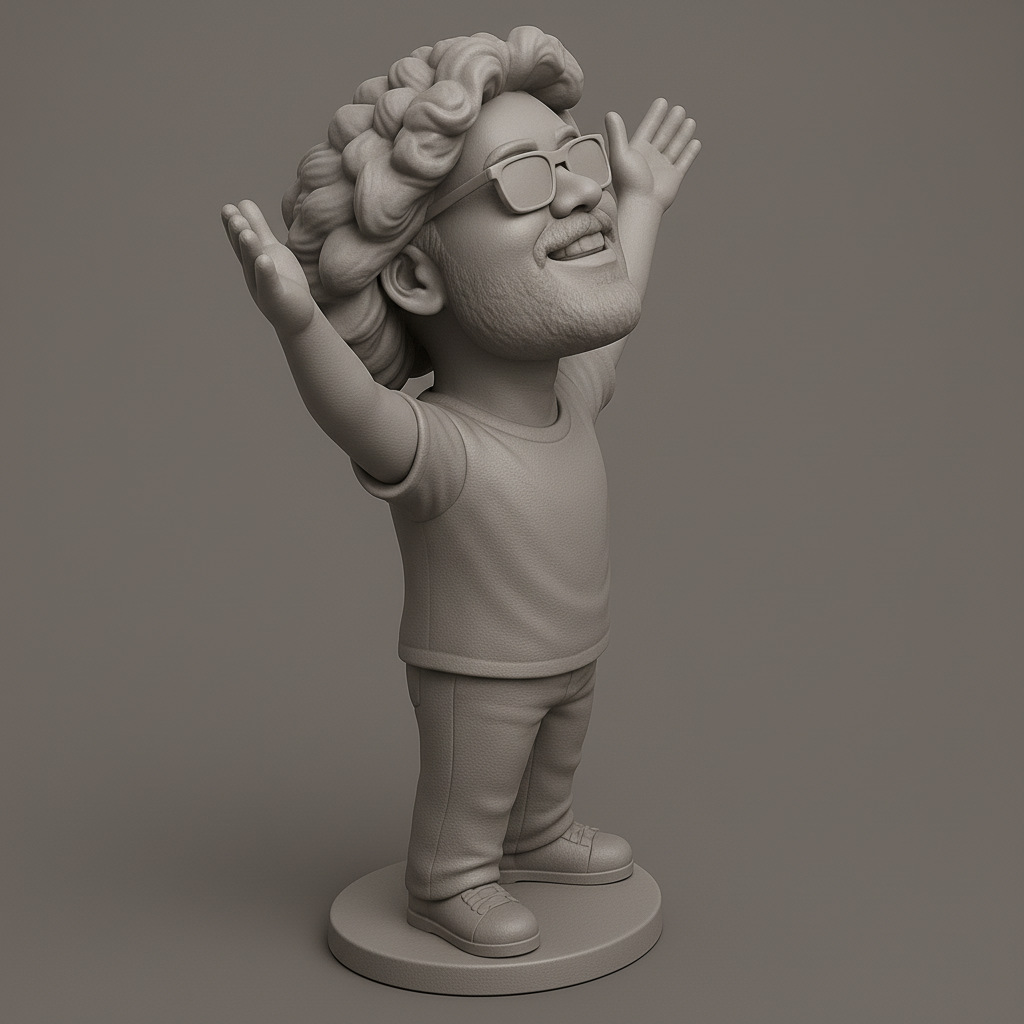 face anatomy 3d model-create 3d face model from photo_Joyful Character Figure for 3D Printing