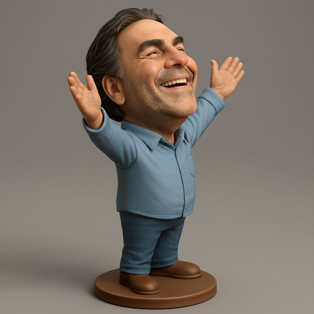 face anatomy 3d model-create 3d face model from photo_Joyful Welcome Figurine: Spread Positivity!