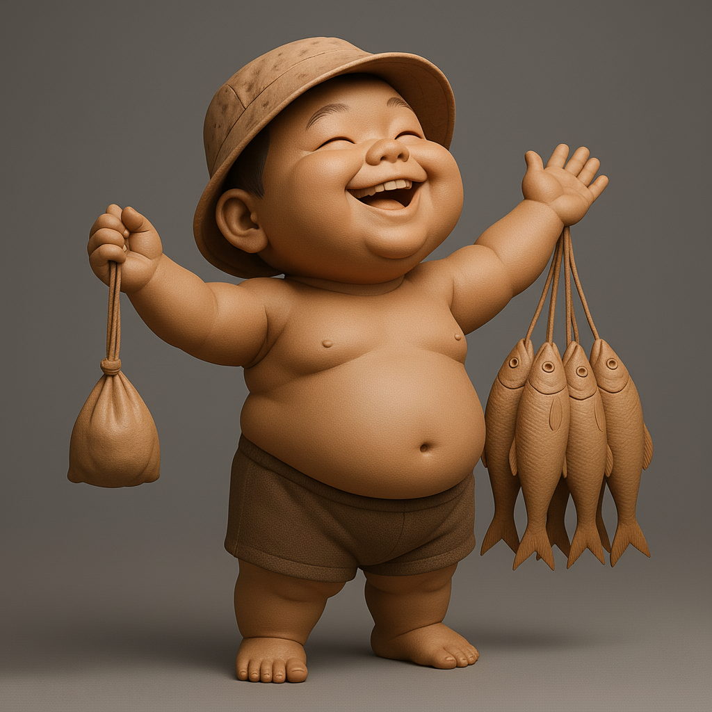 undefined-undefined_Cheerful Little Fisherman Figurine