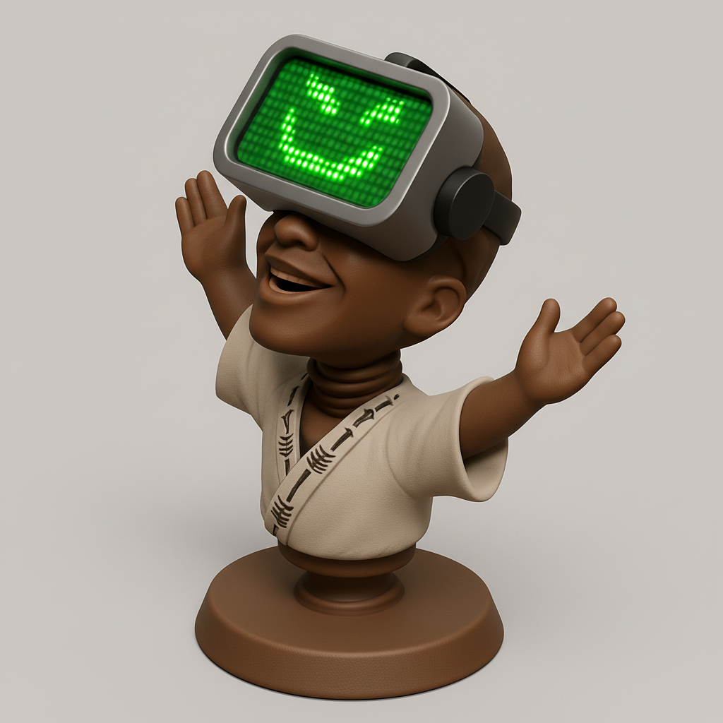 face anatomy 3d model-create 3d face model from photo_Joyful Tech Smile Bust for Positive Vibes