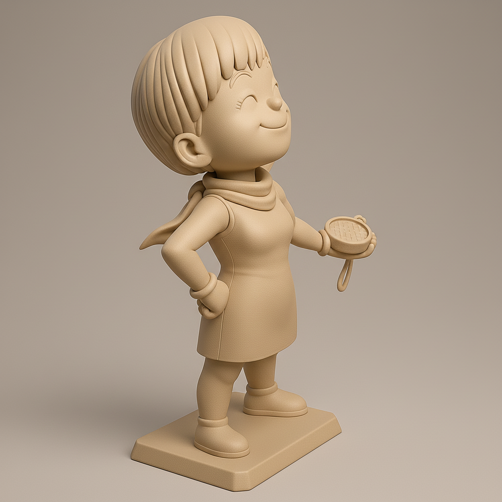 face anatomy 3d model-create 3d face model from photo_Charming Adventurer Figurine for 3D Printing