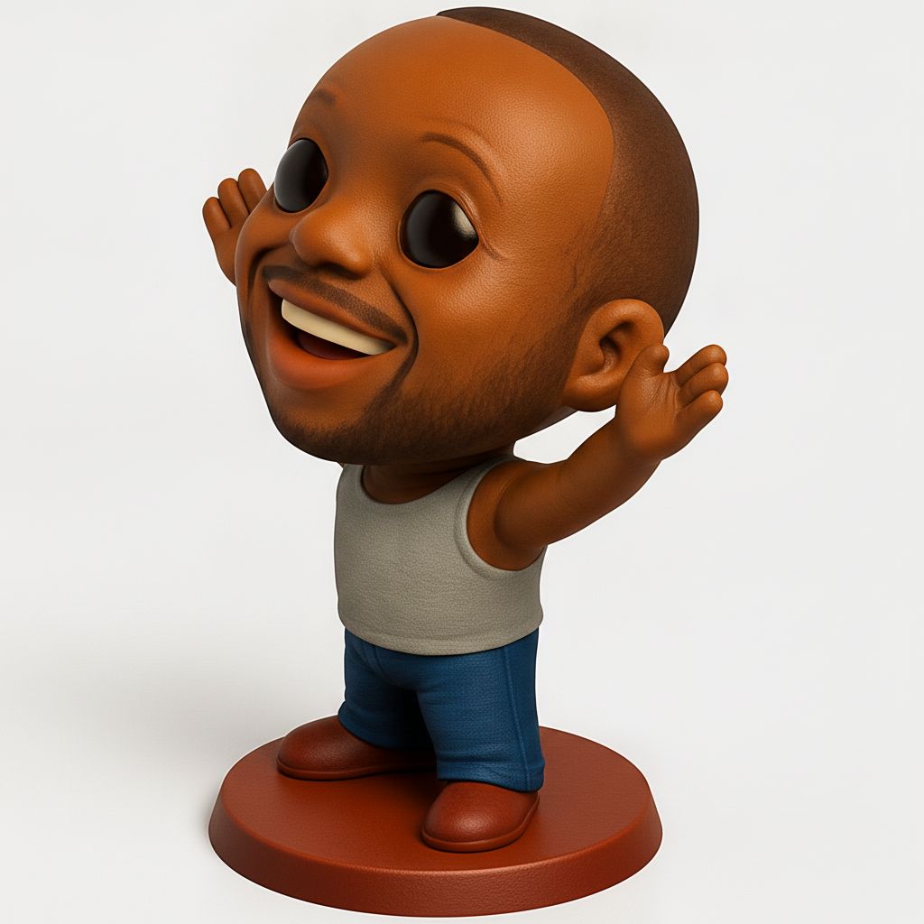 face anatomy 3d model-create 3d face model from photo_Joyful Welcoming Figurine - Happy Smile 3D Character