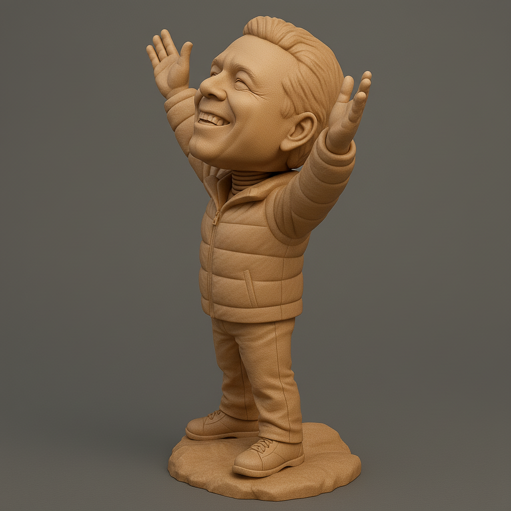 face anatomy 3d model-create 3d face model from photo_Joyful Adventurer Statue