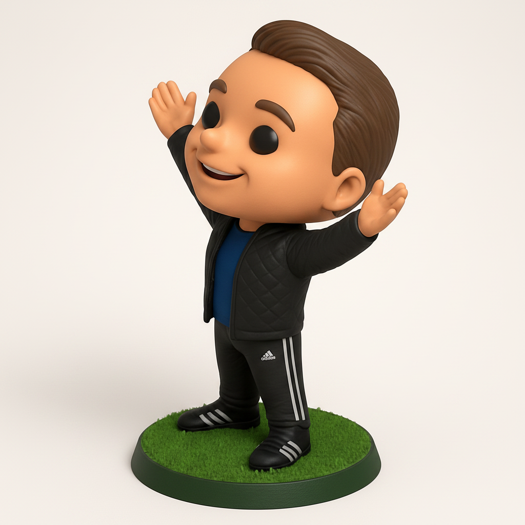 face anatomy 3d model-create 3d face model from photo_Friendly Fan Figure - Customizable Bobblehead Style