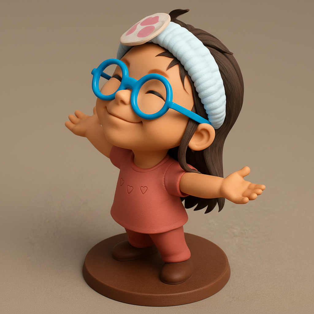 silhouette 3d printer maker-3d portrait printing_Charming Joyful Girl 3D Model