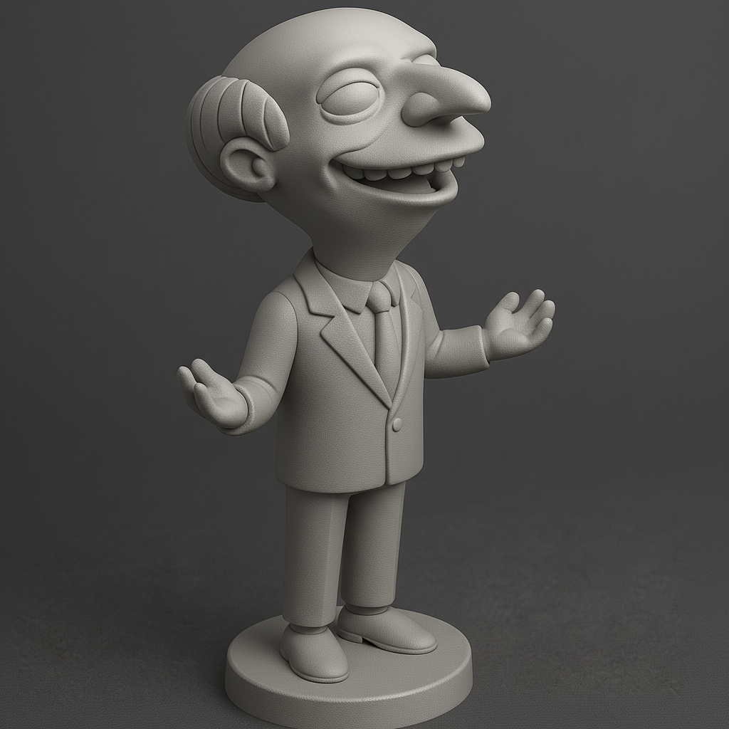 silhouette 3d printer maker-3d portrait printing_Whimsical Businessman Figurine for Fans