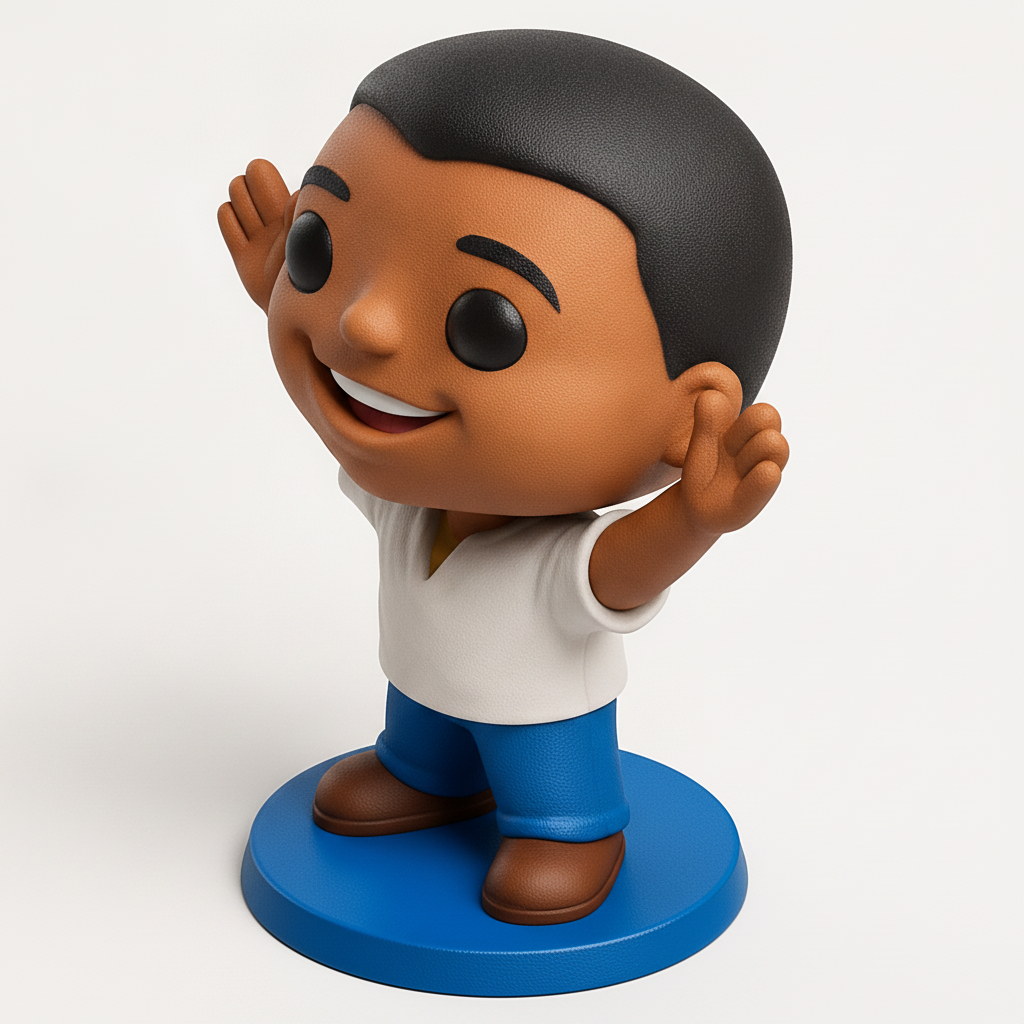 face anatomy 3d model-create 3d face model from photo_Joyful Waving Boy Figurine: A Happy Display Piece!