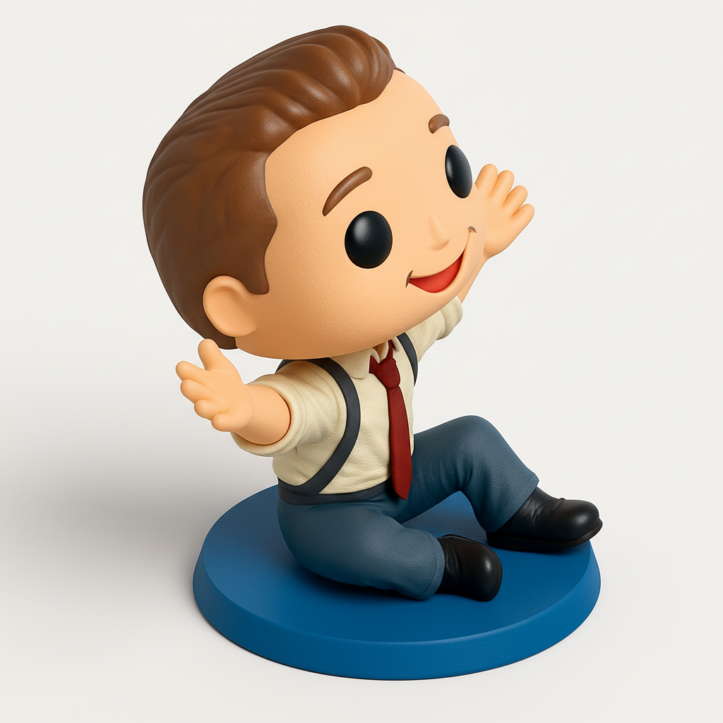 face anatomy 3d model-create 3d face model from photo_Enthusiastic Desk Pal Figurine - Bring Joy to Your Space