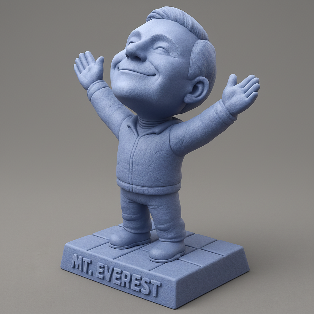 face anatomy 3d model-create 3d face model from photo_Mt. Everest Summit Hero Figurine