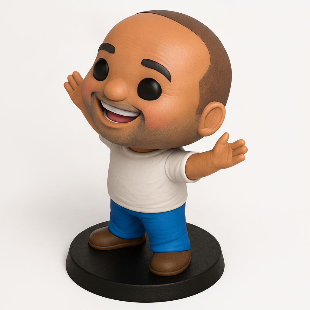 face anatomy 3d model-create 3d face model from photo_Smiling Man Figurine: Happy Desk Buddy 3D Print!