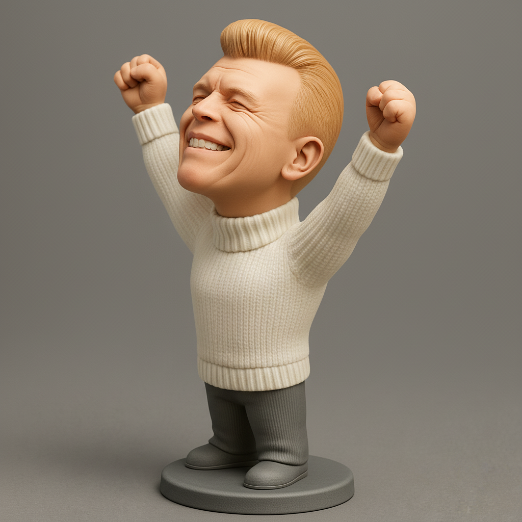 face anatomy 3d model-create 3d face model from photo_Joyful Winner Bobblehead: Celebrate Success in Style!