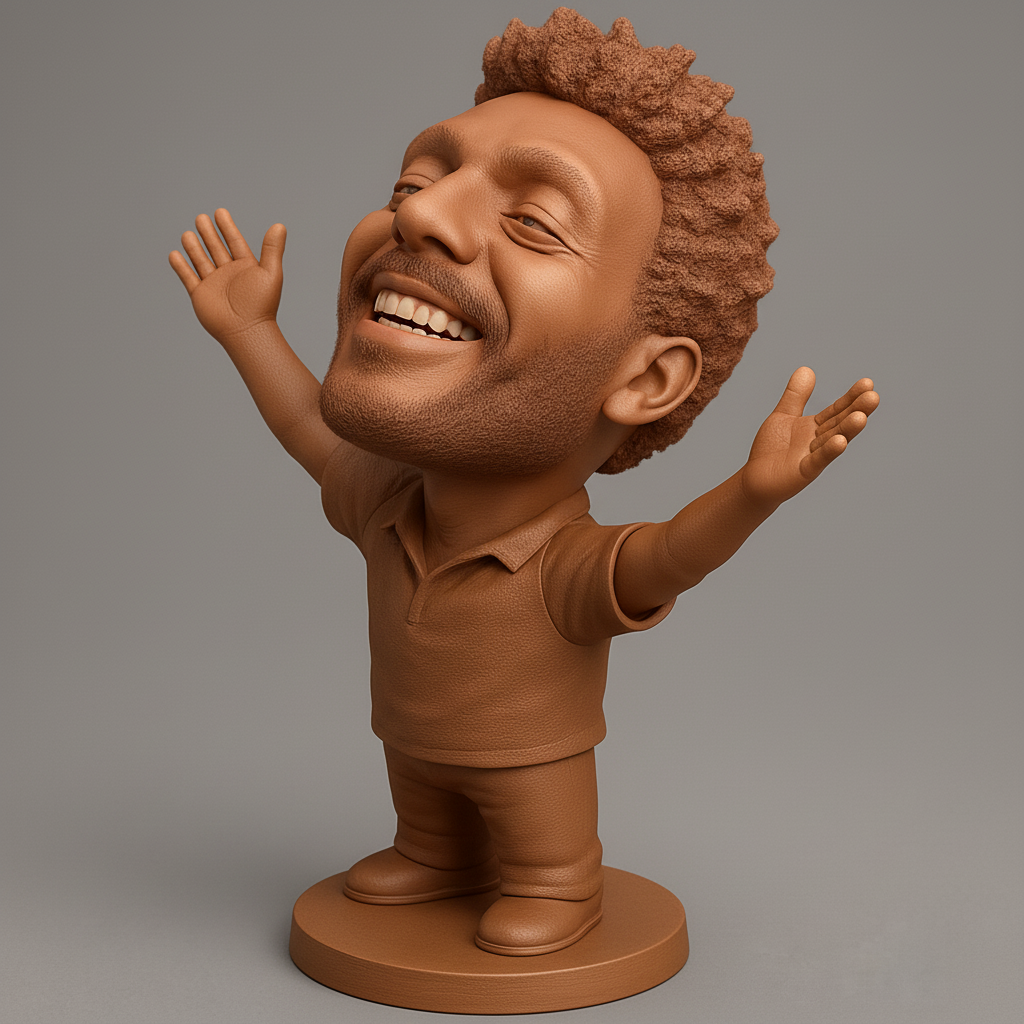 face anatomy 3d model-create 3d face model from photo_Joyful Spirit Bobblehead: Celebrate Life's Victories!