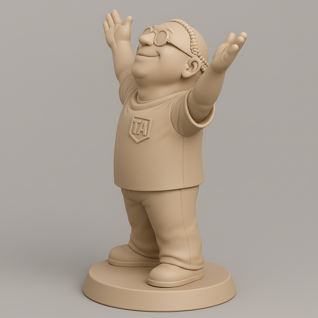 face anatomy 3d model-create 3d face model from photo_Cheerful Character with Open Arms