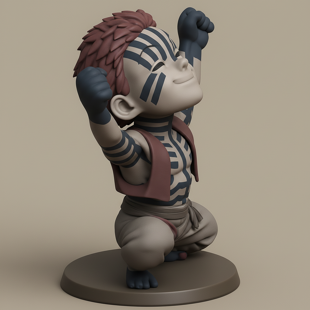 silhouette 3d printer maker-3d portrait printing_Joyful Warrior Kid 3D Model