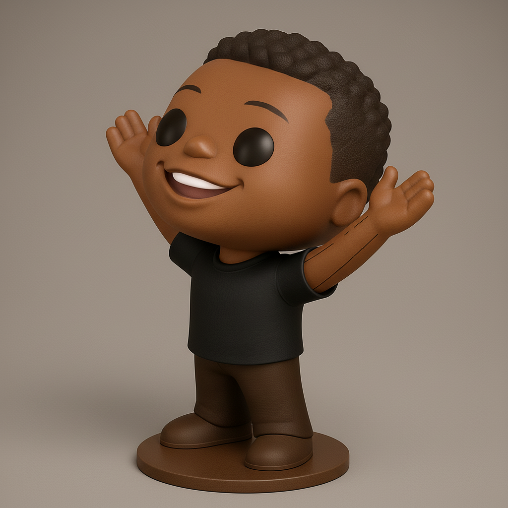 face to 3d model ai-3D portrait printing from photo_Uplifting Happy Kid Figurine: Share a Smile!