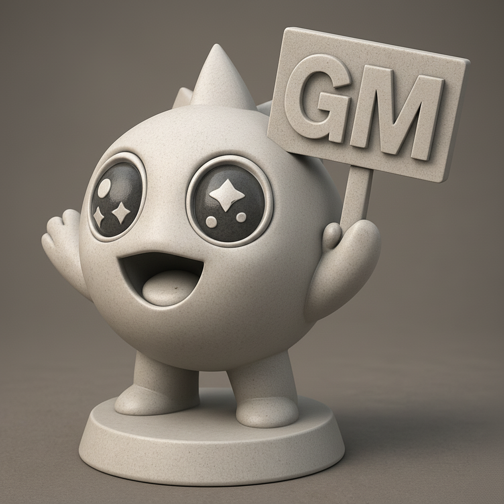 face to 3d model ai-3D portrait printing from photo_Cheerful GM Desk Buddy: Your Daily Dose of Positivity