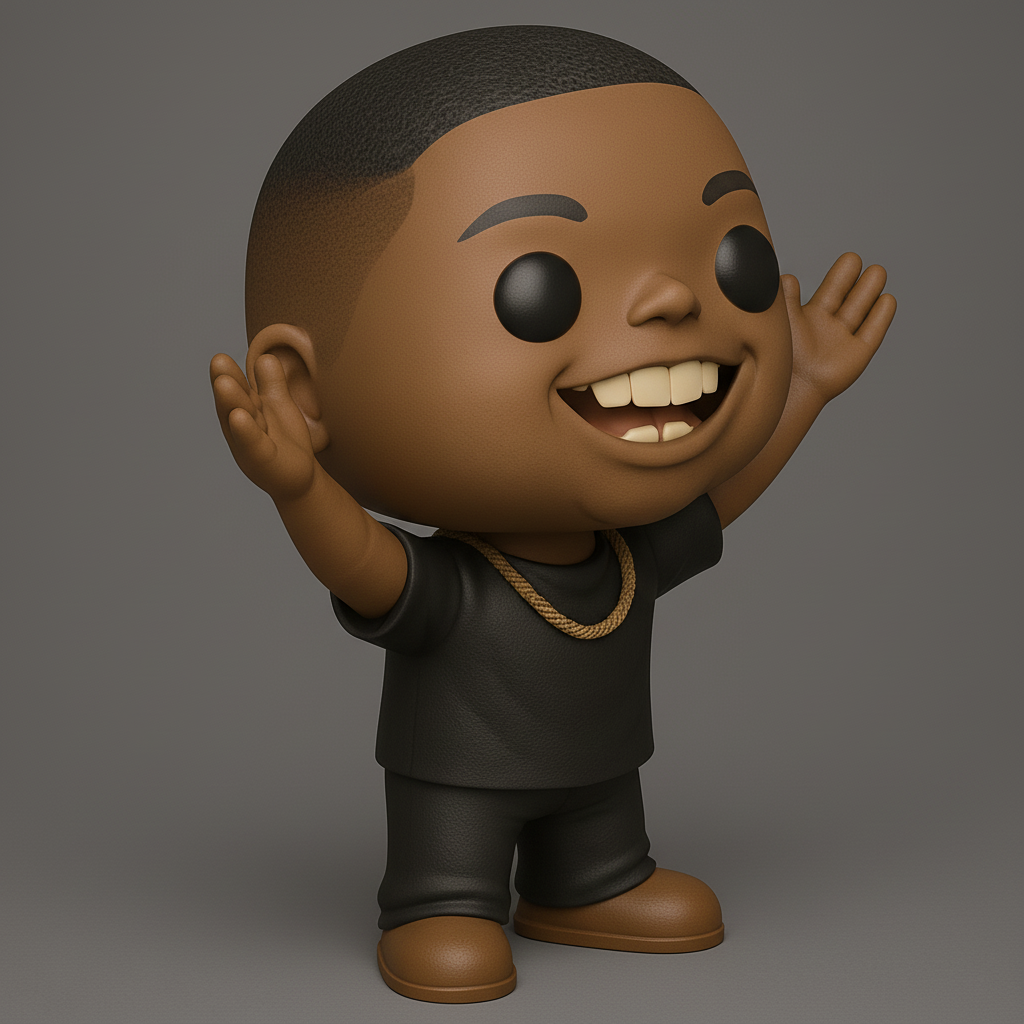 face anatomy 3d model-create 3d face model from photo_Joyful Funko Style Collectible Figure 3D Print