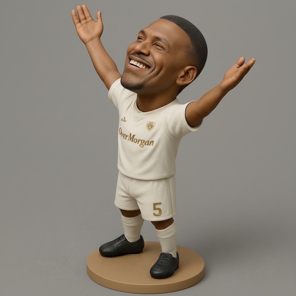 silhouette 3d printer maker-3d portrait printing_Celebratory Soccer Star Bobblehead Trophy